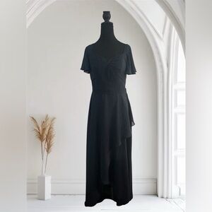 NWT Chic Maxi Navy Blue  Dress Chiffon